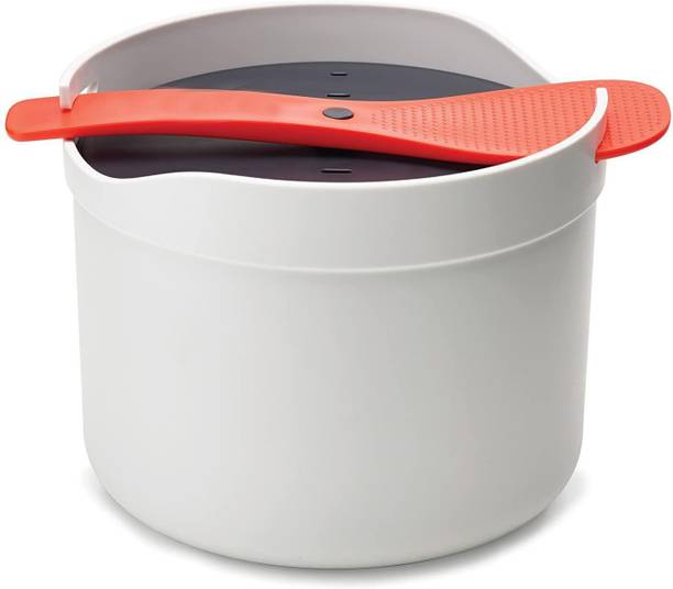 AVMART M-Cuisine Microwave Plastic Rice Cooker, Orange/Beige Plastic Steamer