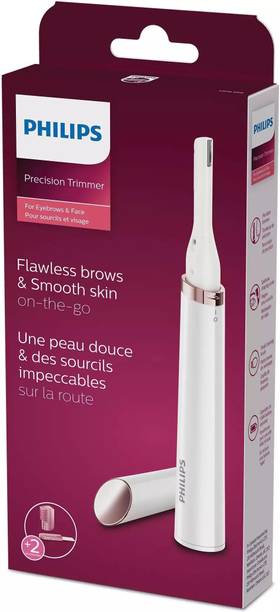 PHILIPS Precision Trimmer For Eyebrows, Facial Grooming Trimmer 60 min Runtime 2 Length Settings