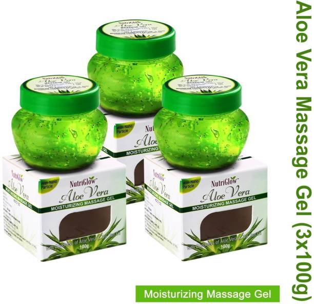 NutriGlow Aloe Vera Moisturizing Massage Gel 100gm Pack of 3