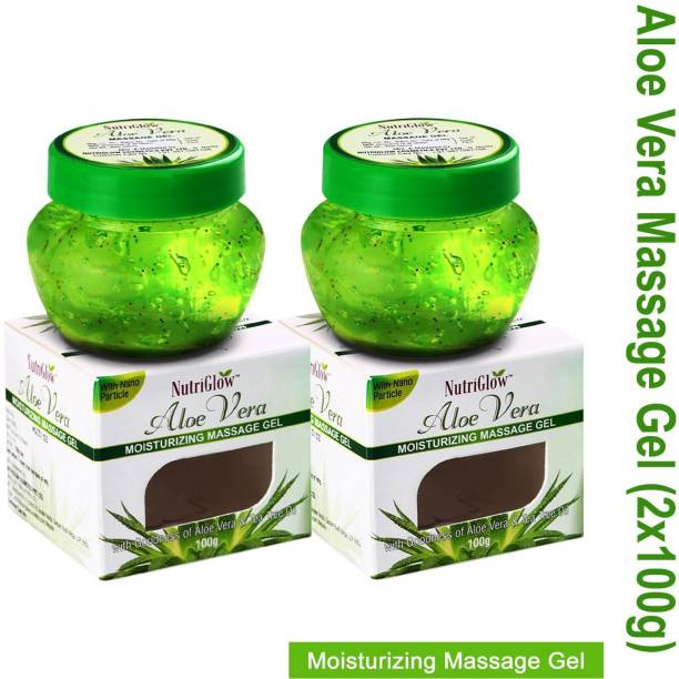 NutriGlow Aloe Vera Moisturizing Massage Gel 100gm Pack of 2