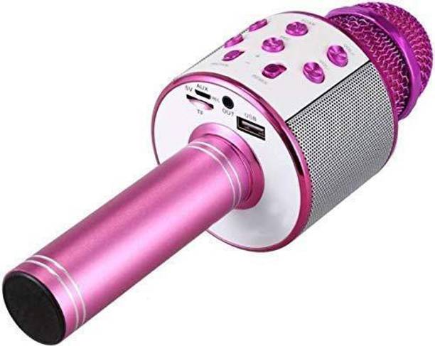 bhawnah WS-858 Wireless with Speaker (Bluetooth Speaker) WS-858 Wireless Handheld speaker (Black) WIRELESS