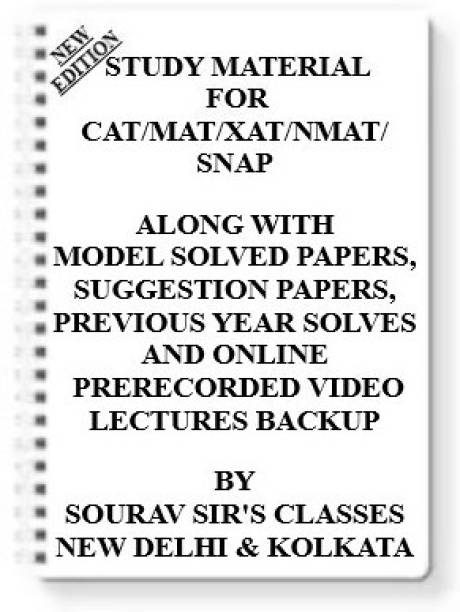 Study Notes Material On Cat/mat/xat/nmat/cmat/iift/snap [ Pack Of 5 Books ] For 2021-2022 With Model Question Papers + Topicwise Analysis + Mcq Questions + Special Practice Set
