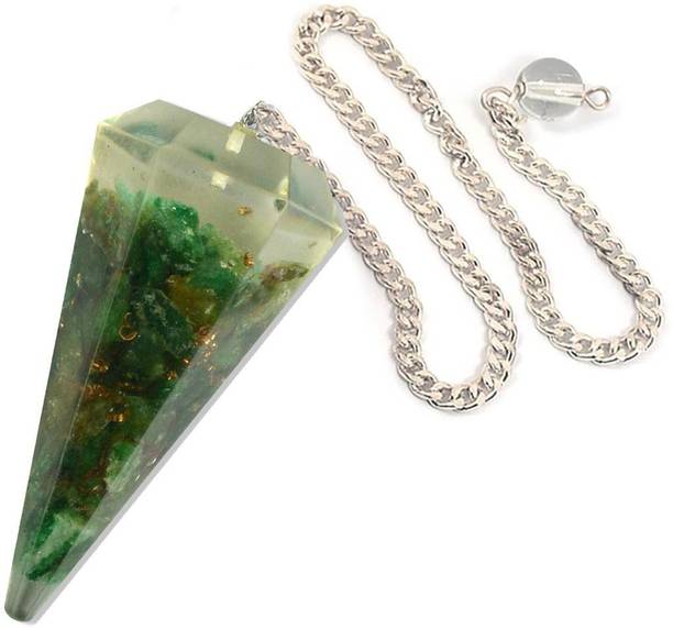 REIKI CRYSTAL PRODUCTS Natural Green Aventurine Crystal Stone Orgone Faceted Dowser For Crystal Healing Decorative Showpiece  -  4.5 cm