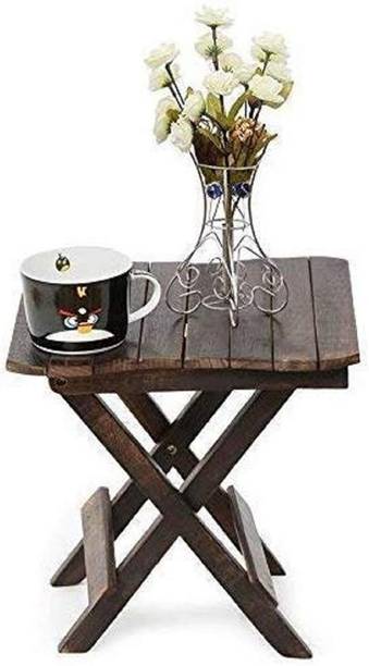 GLORIEUX ART Beautiful Antique Wooden Foldable Side Table/End Table/Stool Living Room Kids Play Furniture Table Square Shape Living & Bedroom Stool