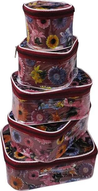 Fancy Walas Presents Set of 5 Pcs Toiletry Shaving Makeup Bindi Bangle Socks Hanky Storage Vanity Box High Qulity Set of-5pc Multipurpose Jewellery Storage Cosmatic Box Makeup Kit Makeup,Jewellery Etc.Vanity Box Makeup and Jewellery Vanity Box