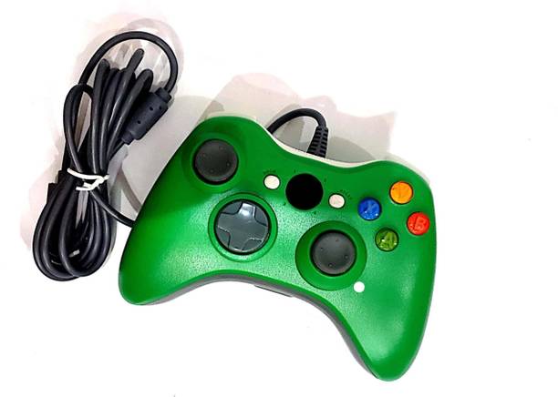 Clubics Xbox 360 White Wired Gaming Controller for PC / XBOX 360 (Green)  Gamepad