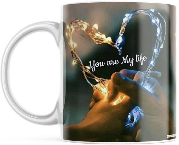 purezento You Are My Life gift for special one girlfriend/boyfriend/husbnad/wife Ceramic Coffee Mug