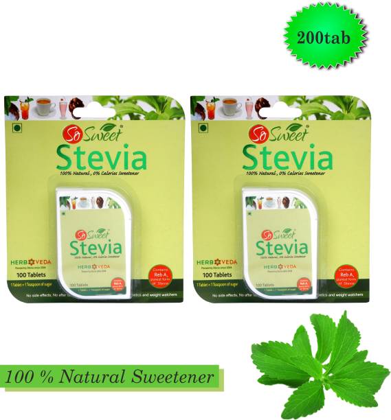 SO SWEET Stevia 100 Tablets Sugarfree Zero Calorie 100% Natural Diabetic Friendly Sweetener