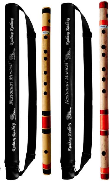 NEXTOMART Musical Combo Flutes C Natural 7 Hole (19 Inc...