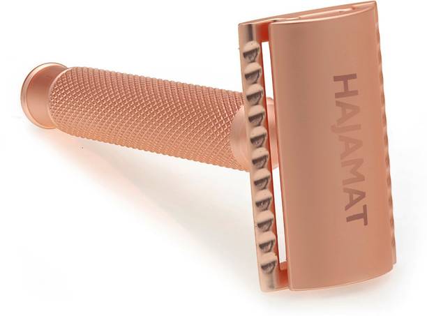 Hajamat Scythe Double Edge Safety Razor| Stainless Steel 304 | Rose Gold Finish | Closed Comb Shaving Razor, Men & Women