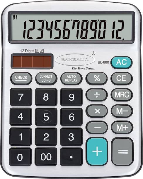 BAMBALIO BL-880 Big Display & Metallic Panel 3 Years Warranty Basic  Calculator