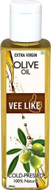 VEE LIKE Extra Virgin Olive Oil - Cold Pressed, Pure & Natural. For Cooking, Eating, Skin & Hair Olive Oil PET Bottle