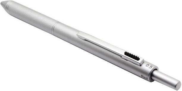 Ledos Ledos Clip-On Multi-functional Pen 3 Color Ballpoint Pen + 0.5 mm Pencil - Silver Multi-function Pen
