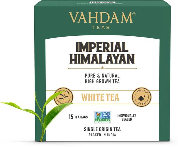 वाहदाम इम्पीरियल हिमालयन सफेद चाय बैग डिब्बा