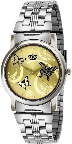 smael Exclusive Series Quartz Movement Stylish Light Yellow Dial Wrist Watch for Girls Analog Watch  - For Women