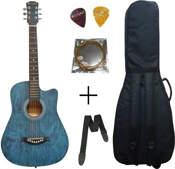 Belear I-280 38 Inch Blue Spruce Cutaway Acoustic Guitar with Bag ,String , Strap and picks Acoustic Guitar Spruce, Linden Wood Rosewood Right Hand Orientation