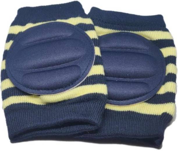 kogar Baby Knee Pads For Crawling, Elbow Safety Protector, Stretchable Anti-Slip Padded Elastic Soft Cotton Breathable Comfortable Knee pad For Kids Blue Baby Knee Pads (stripes) Blue yellow Baby Knee Pads