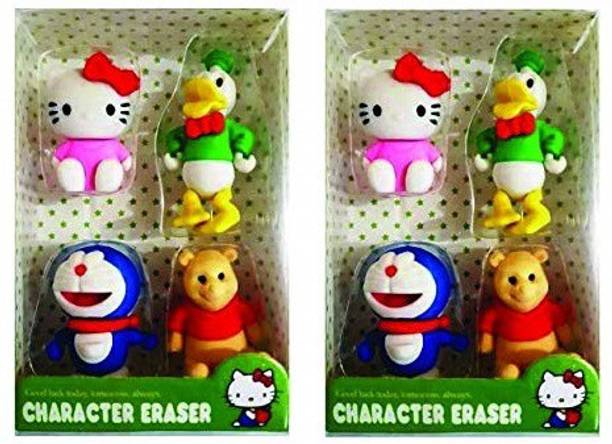 Spocco ™Designs Shape Character Collections ERASERS - For School Kids/B'Day Non-Toxic Eraser