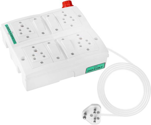 PANKATI Extension Board with Long Wire 5 Meter (1.5) MM Surge Protector, White 6 Amp 4  Socket Extension Boards