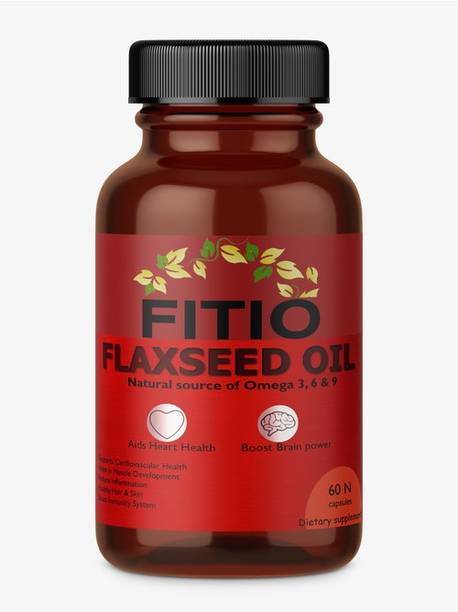 FITIO Flax Seed Oil Capsules, Omega 3 Capsules fatty acid Ultra