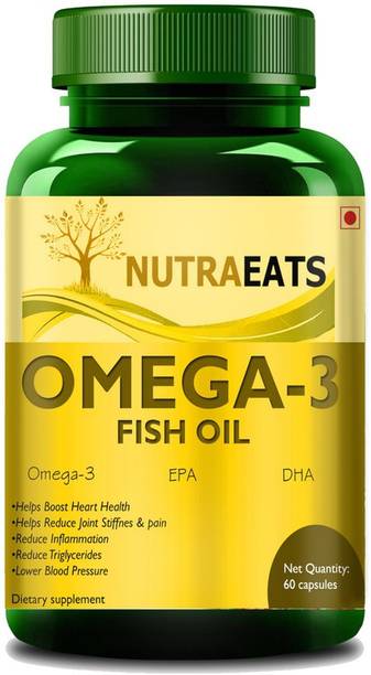 NutraEats Nutrition Fish Oil (Triple Strength) With 1000Mg Omega 3 (600Mg Epa, 400Mg Dha)B Premium
