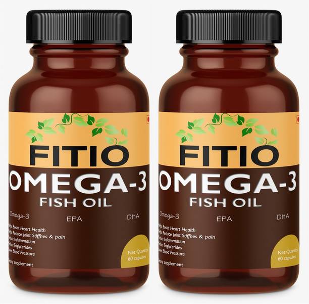 FITIO Fish Oil Fish Oil Capsules for Men & Women with Omega 3 (Pack Of 2) Premium