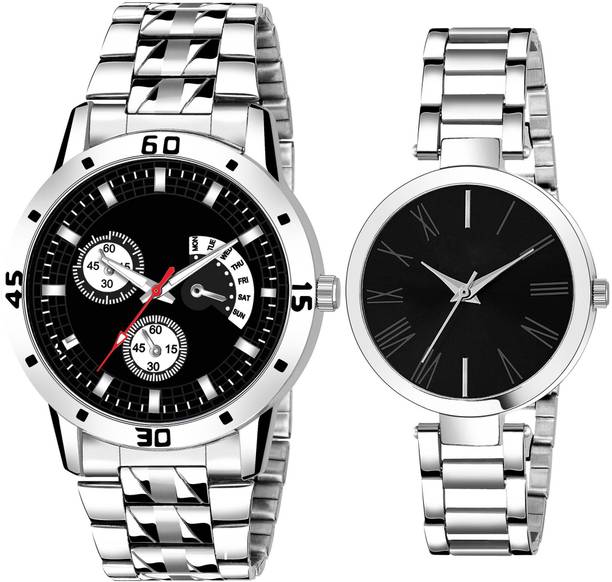 Analog Watch  - For Men & Women Couple Pair Stainless Steel Stylish