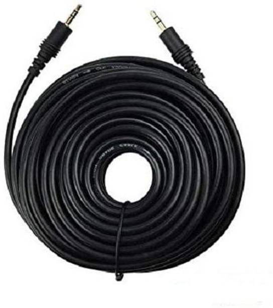 JAMUS AUX Cable 3 m Aux Cable, 3.5mm Male to Male Stereo Aux Cord Compatible with Headphone, MobilePhone, Car Stereo, Home Theatre & More,Black,1pc Pack. (3 Meter)