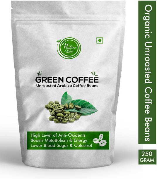 Naturewell Organic & Unroasted Green Coffee Crushed Beans for Weight Loss Management Coffee Beans