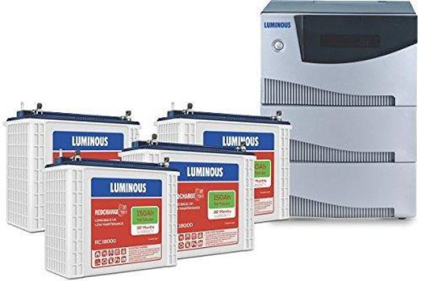 LUMINOUS Cruze 3.5KVA Inverter Plus Red Charge RC 18000 150Ampereper hours(AH)Battery (4 Batteries) Tubular Inverter Battery