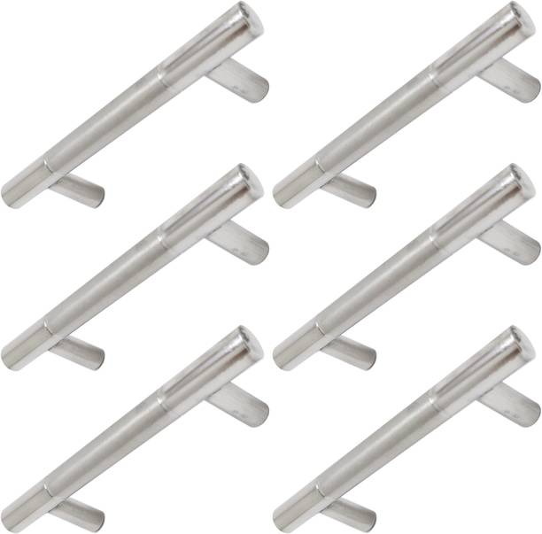 Life Vision Premium Quality Cabinet / Drawer / Cupboard Handles 202 Stainless Steel Heavy H Two Ton Type Size 8 Inch Pack of 6 Piece Include Screws Steel Cabinet/Drawer Handle
