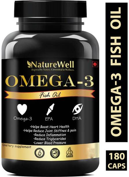 Naturewell Fish Oil (Triple Strength) Omega 3 Fatty Acids with EPA 360 mg DHA 240 mg (180N)