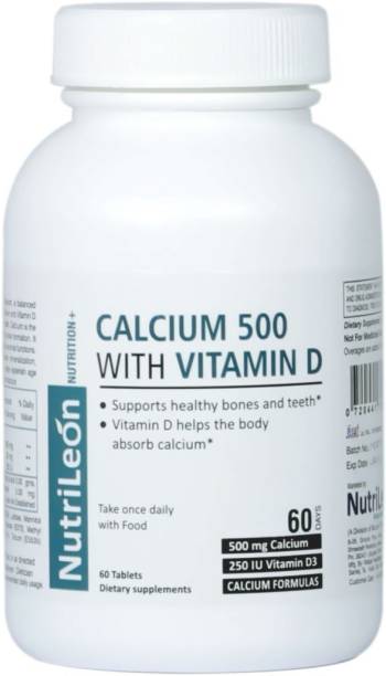 NutriLeon Calcium Vitamin D3 supplement Natural Mineral 60 Tablets