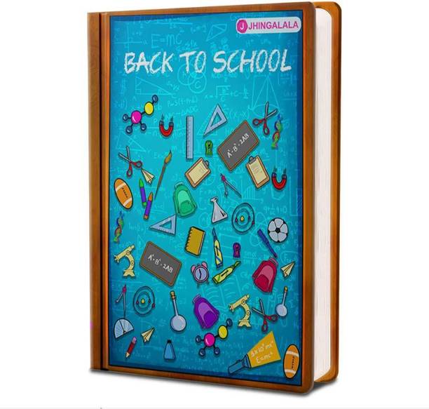 Jhingalala Back To School Hard Bound Undated A5 Diary Notebook (20 X 14.5 CM, 80 GSM, 190 Ruled Perforated Pages) Diary for Writing, Gift for Friend, Personal Diary A5 Diary Ruled 190 Pages