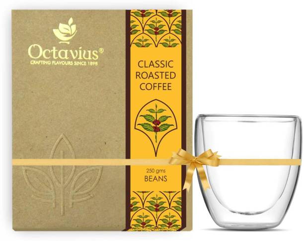 Octavius Classic Roasted Coffee Beans With Double Wall Cup Combo