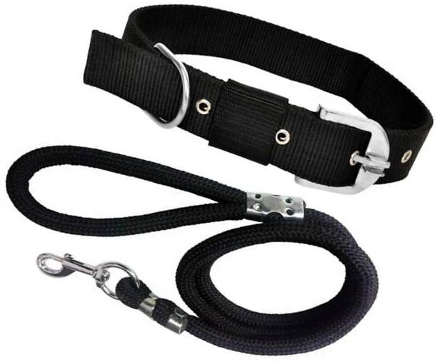 SENAPATI Belts Neck and Rope Set (Waterproof, Medium Dog Collar & Leash