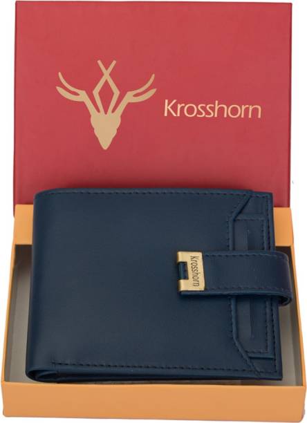 Krosshorn Men Blue Artificial Leather Wallet