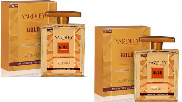 YARDLEY London Gold After Shaving Lotion With Aloevera For Men 100 Ml *Pack Of 2
