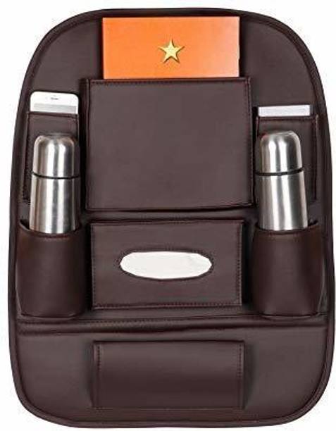 Mayjai PU Leather Multi Pocket Car Hanging Organizer for Backseat (Pack of 1) Car Multi Pocket
