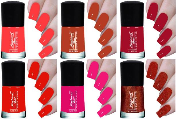 Fashion Bar NEW HD INFINITE POWER LASTING NAIL POLISH Coral Pink, Toffee Nude, Mulberry, Blood Red, Hot Pink, Shimmer Copper Brown