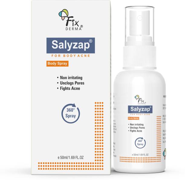 Fixderma 2% Salicylic Acid Salyzap Body Acne Spray For Acne on Back, Shoulders & Chest
