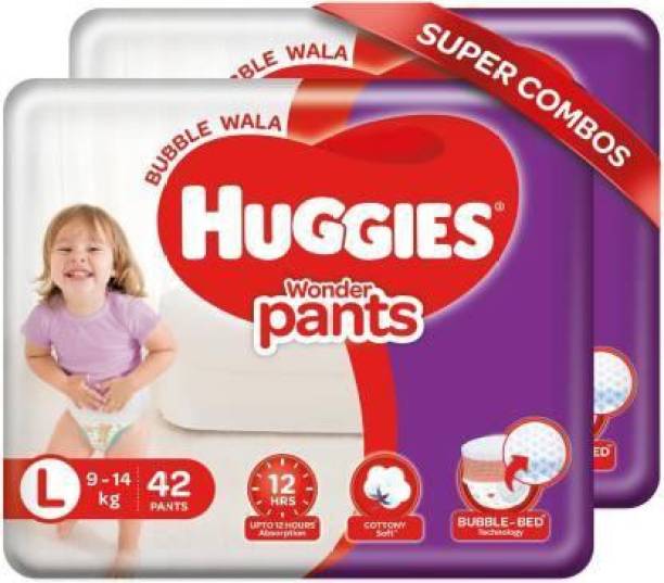 Huggies Wonder Pants Large Size Diapers Combo Pack - L (84 Pieces) - L