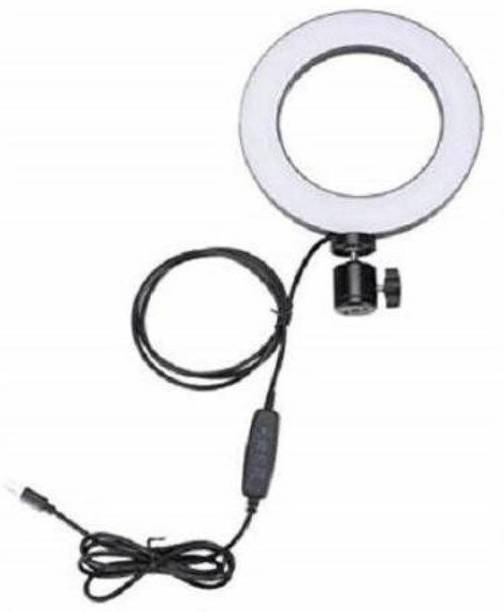 Nehmaps Dimmable LED Selfie Ring Light Mini LED Camera Light Studio Fill Light Desktop Lamp for YouTube Video, Live Streaming, Portrait Photography Lighting, Makeup,tiktok user Ring Flash (White) Ring Flash