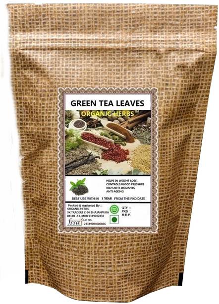 ORGANIC HERBS GREEN TEA LEAVES 100 GM Unflavoured Green Tea Pouch