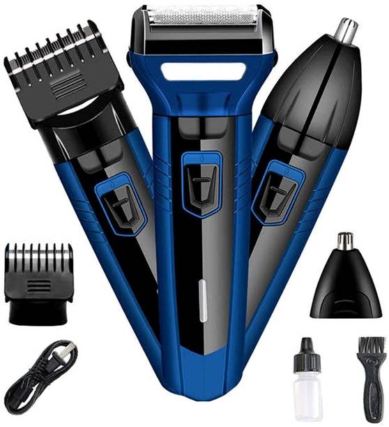 Jmeey 3 in 1 Nose Ear Beard and Hair Trimmer Shaver Waterproof Head Trimmer 120 min  Runtime 3 Length Settings