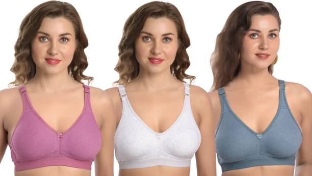 Pack of 3 Women T-Shirt Non Padded Bra