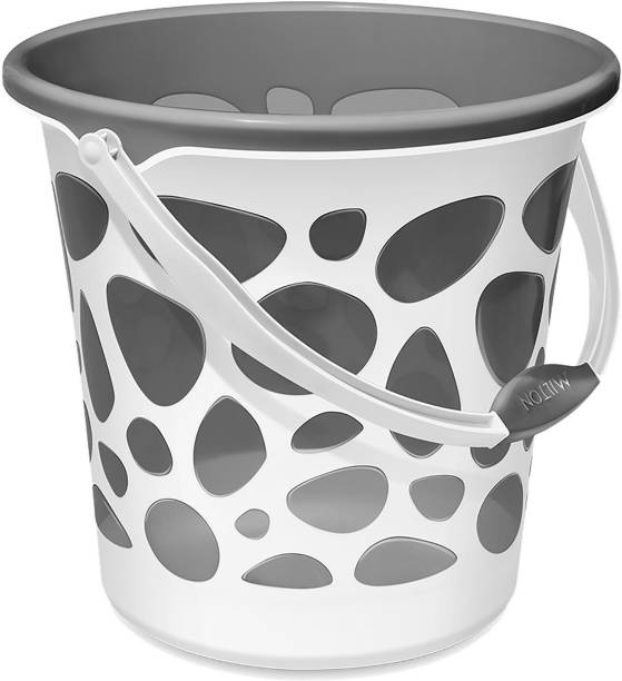 MILTON Duplex Plastic Bucket With Handle, 25 Litres, Grey | Home | Bathing | Storage 25 L Plastic Bucket