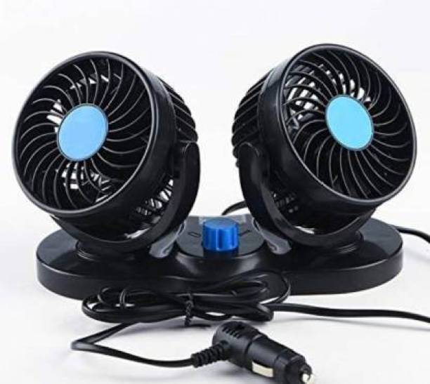 CCE Car Fan Dual Head 2 Speed Strong Dashboard Auto Cooling Air Fan Car Interior Fan