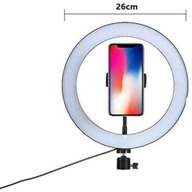 UZAN I LED Ring Light 10 Inch With Cell Phone Holder Without Tripod Stand Flash Ring Flash
