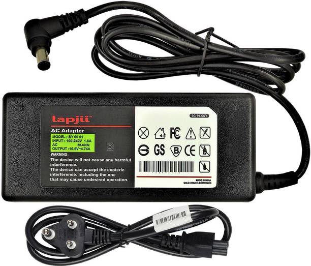 LAPJII Adapter Charger for VPC EH Series Laptops of 90w 19.5V 4.74A Pin 6.5x4.4 Watts 90 W Adapter